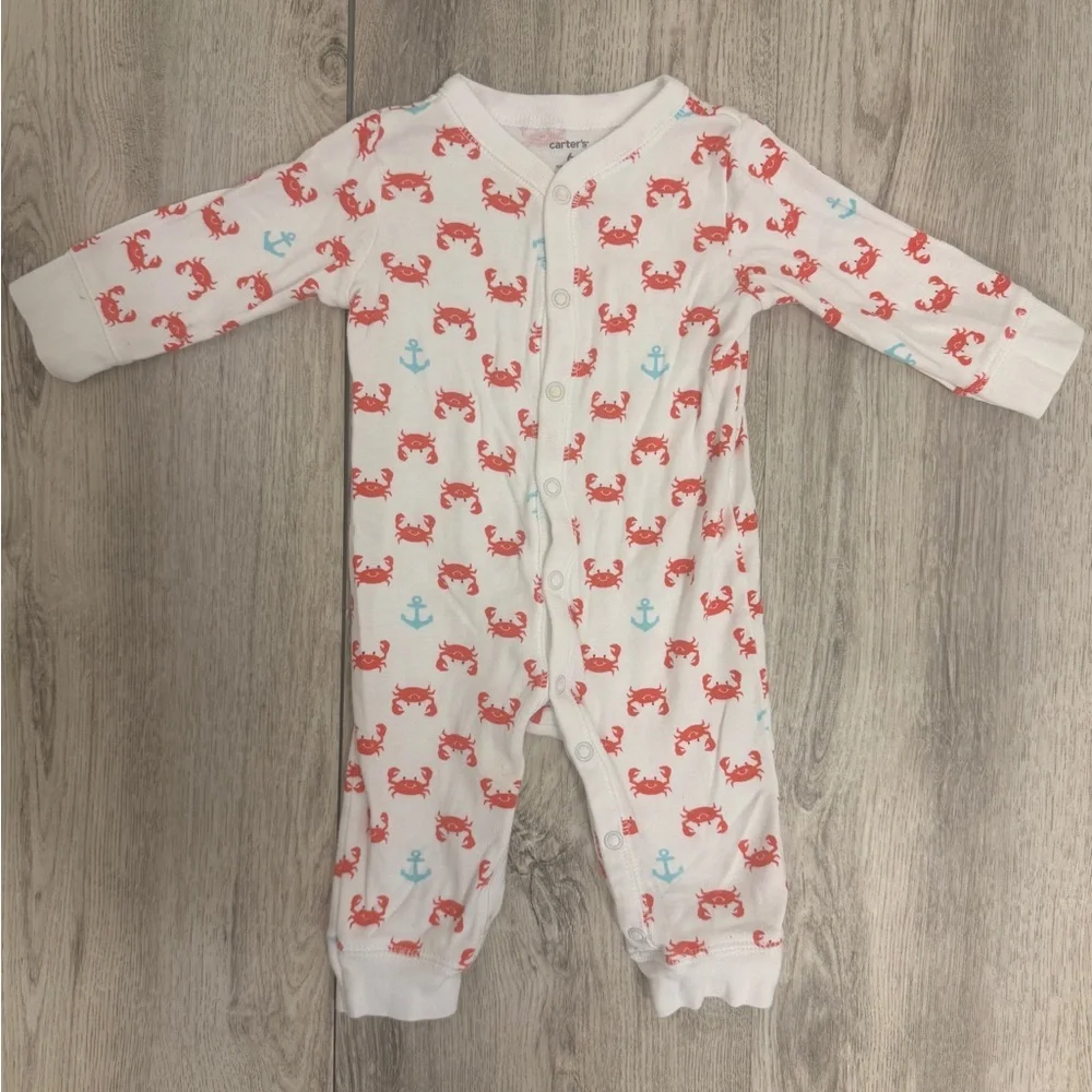 Crab Print Kids One Piece